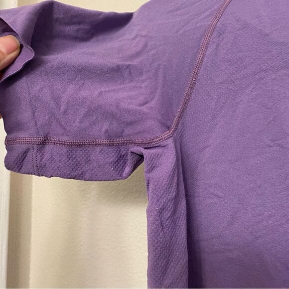Nike purple lavender stretchy racer running dri fit compression fitted t shirt M - Picture 7 of 9